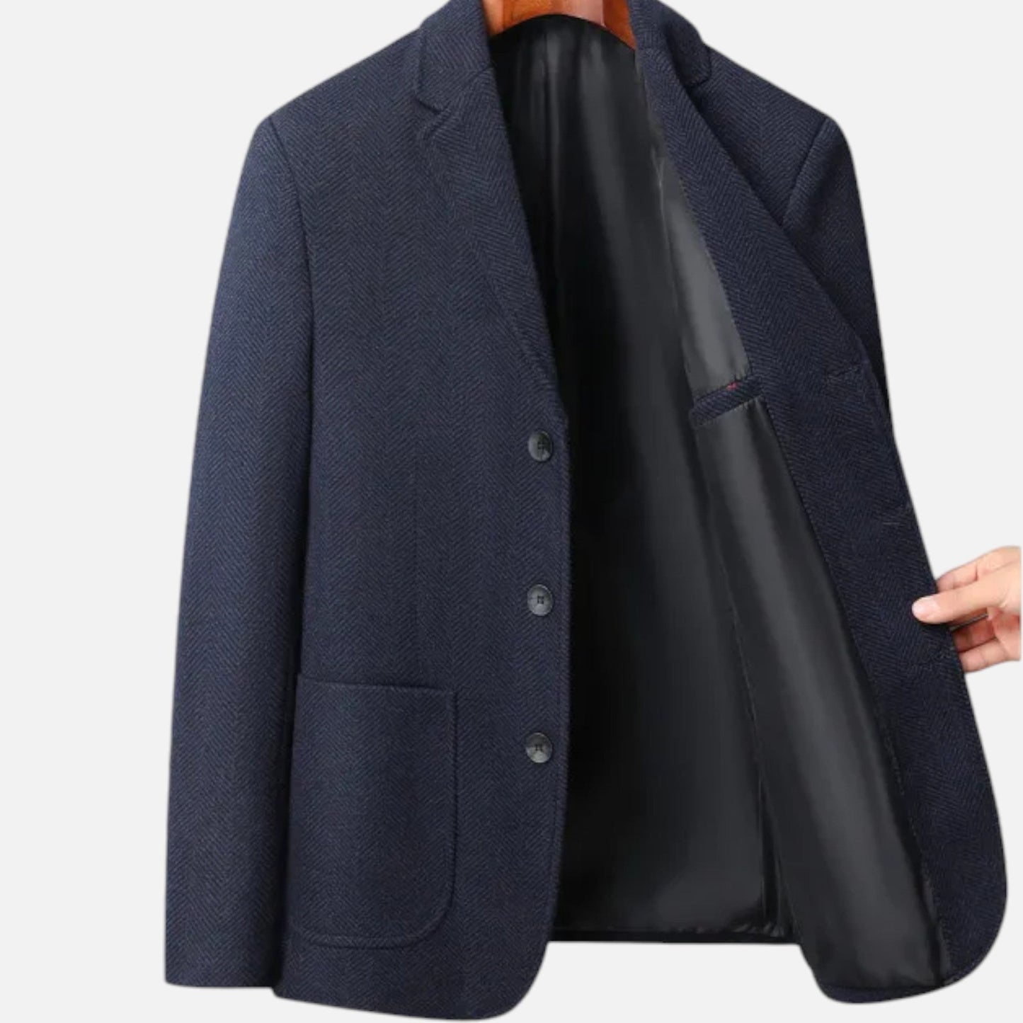 Herren-blazer Mit Langen Ärmeln Und Klassischer Passform | Formell