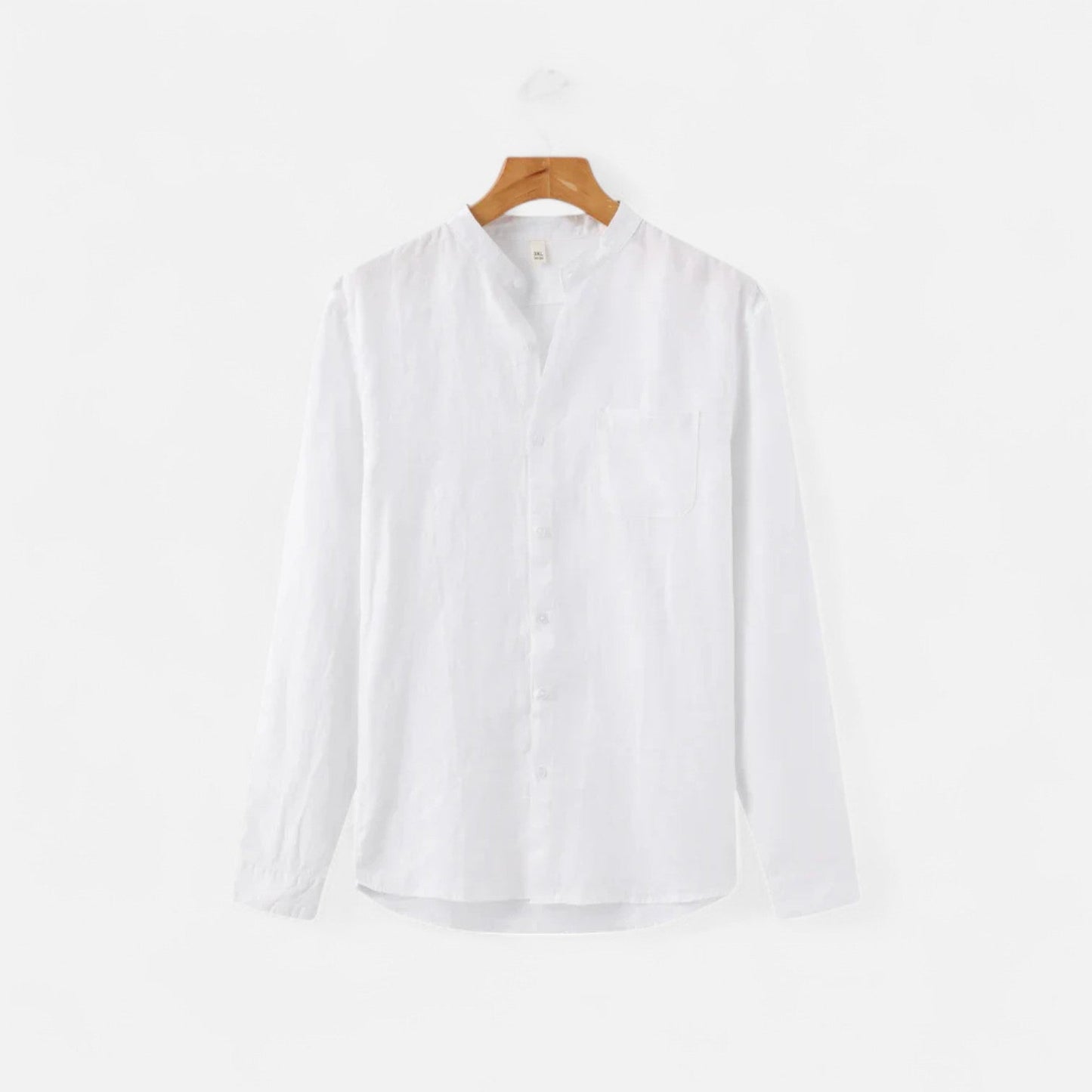 Herren Langarm Leinenhemd mit Kragen | Sommerstil