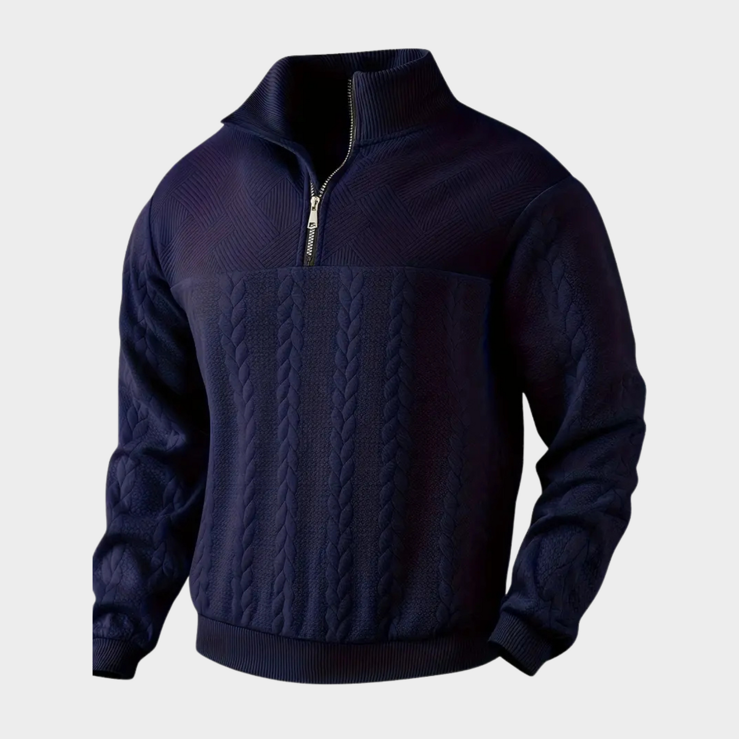 Moderner Zip-Pullover – Weich & Vielseitig
