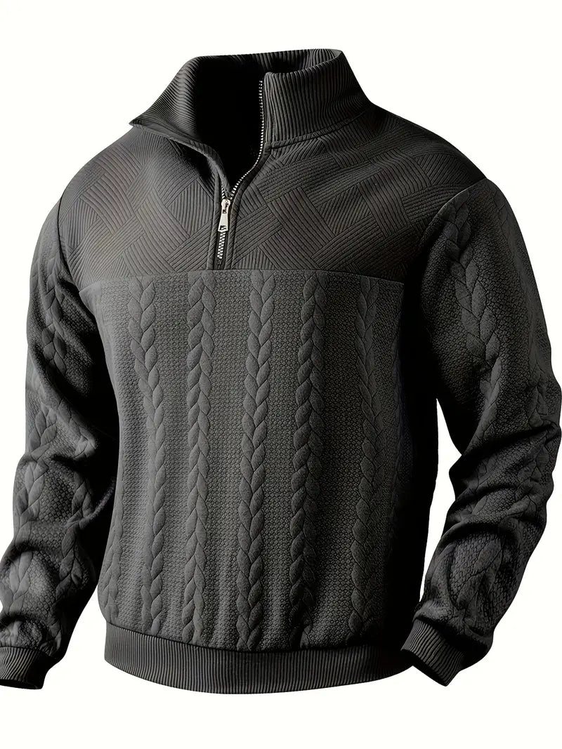 Moderner Zip-Pullover – Weich & Vielseitig