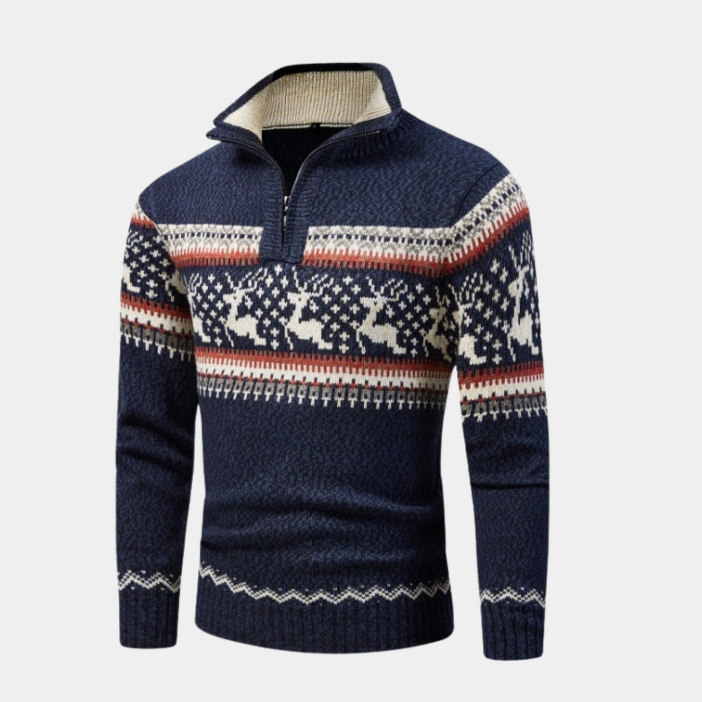 Skandinavischer Zip-Pullover – Warm & Stilvoll