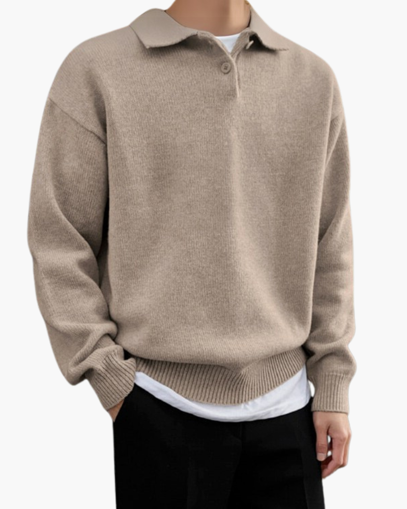 Alpine Woll-Polopullover – Eleganz & Luxus vereint