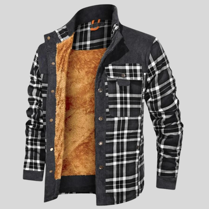 Fashionable Check Jacket for Men – Warm & Stylish