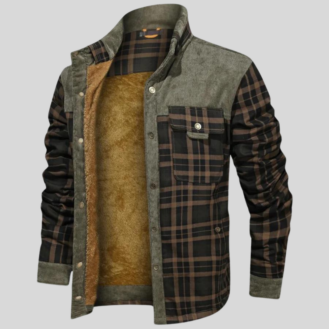 Fashionable Check Jacket for Men – Warm & Stylish