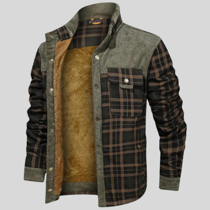 Fashionable Check Jacket for Men – Warm & Stylish