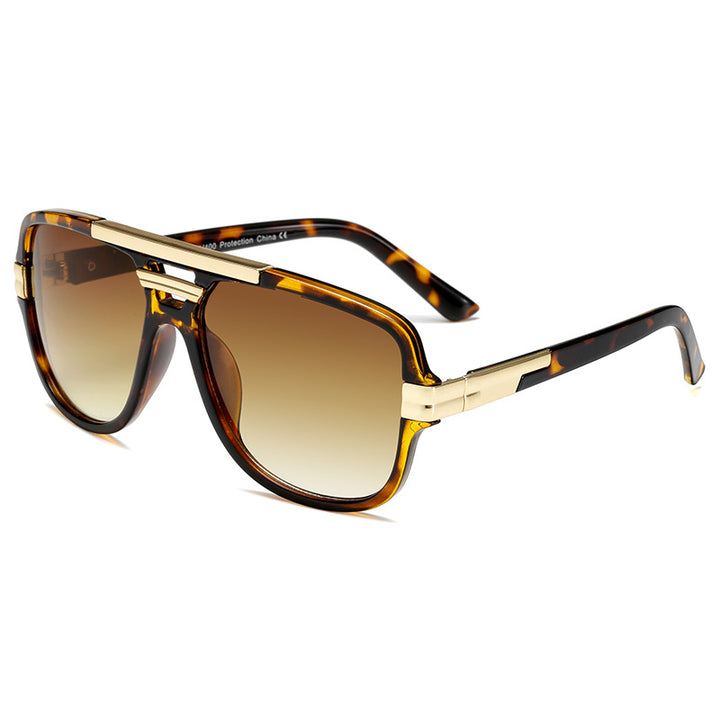 Herren Piloten-Sonnenbrille | Doppelsteg-Design und Getönte Gläser | Klassischer Outdoor-Stil