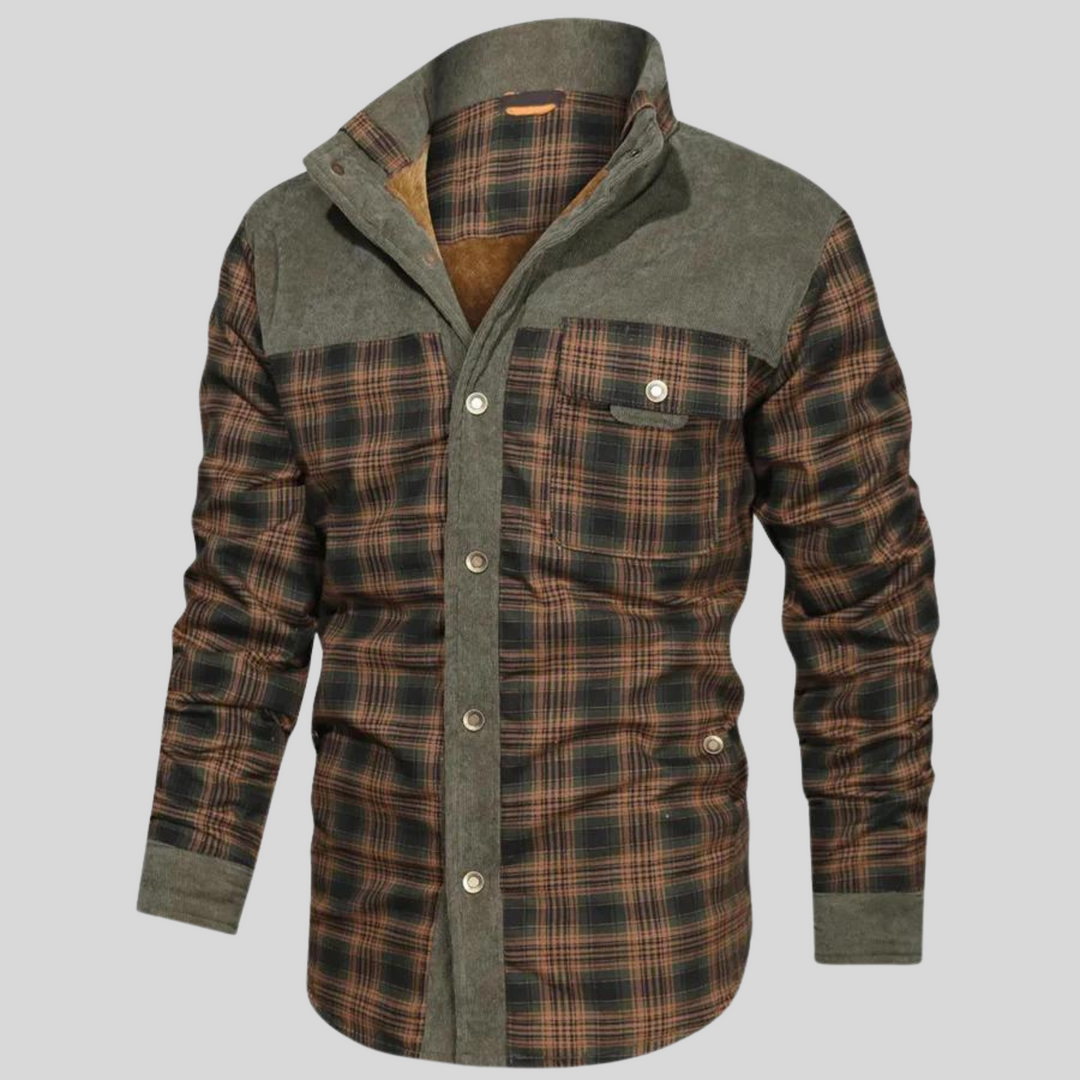 Fashionable Check Jacket for Men – Warm & Stylish