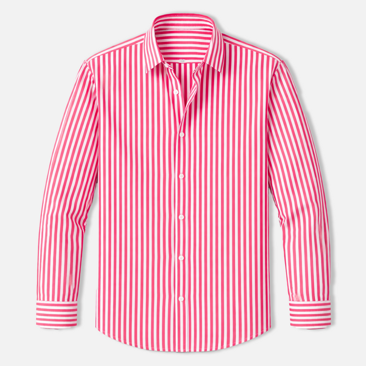 Herren Hemd mit Vertikalstreifen | Slim Fit Langarmhemd | Strukturierter Kragen | Gepflegter Alltagslook