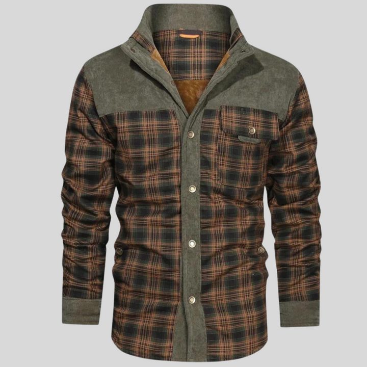 Fashionable Check Jacket for Men – Warm & Stylish
