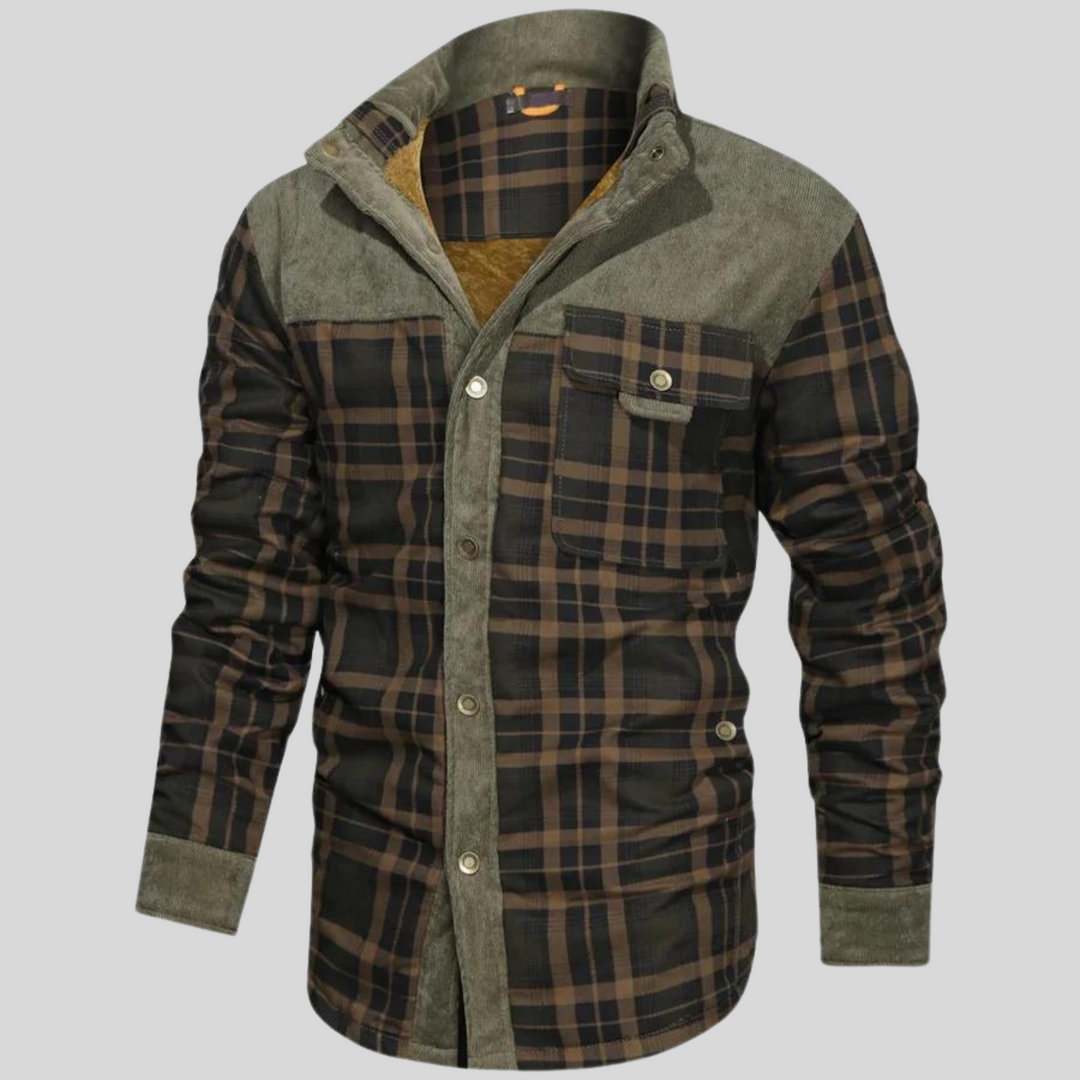 Fashionable Check Jacket for Men – Warm & Stylish