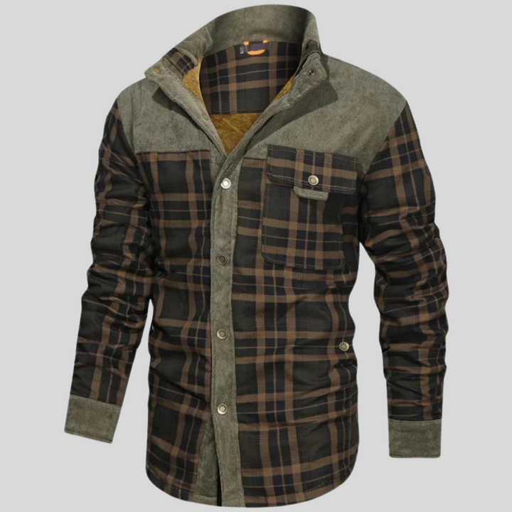 Fashionable Check Jacket for Men – Warm & Stylish