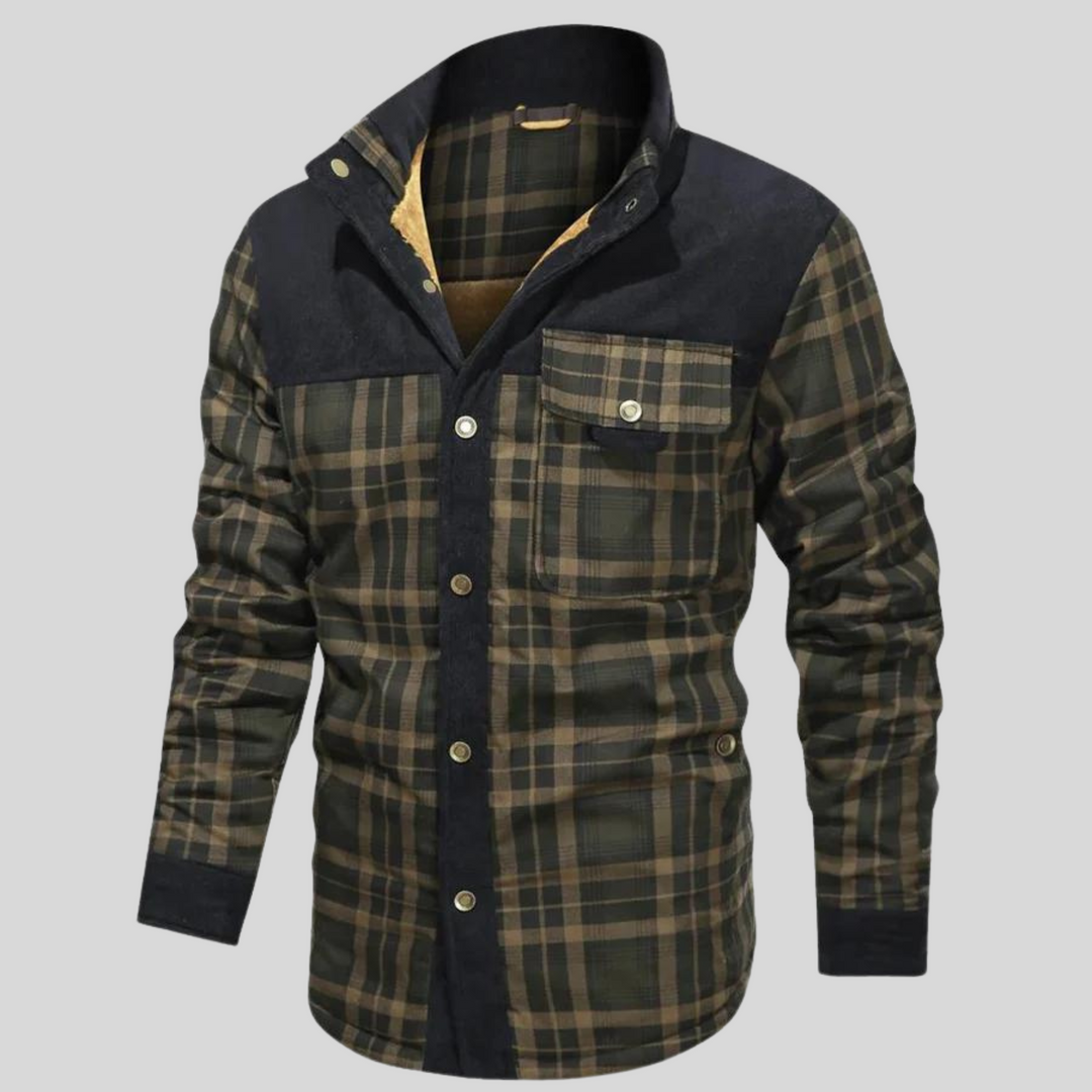 Fashionable Check Jacket for Men – Warm & Stylish
