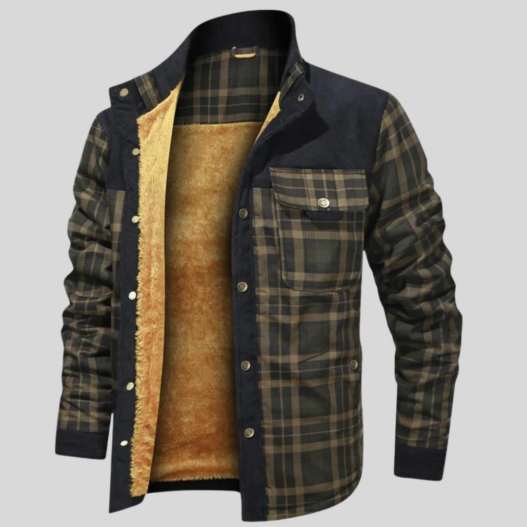 Fashionable Check Jacket for Men – Warm & Stylish