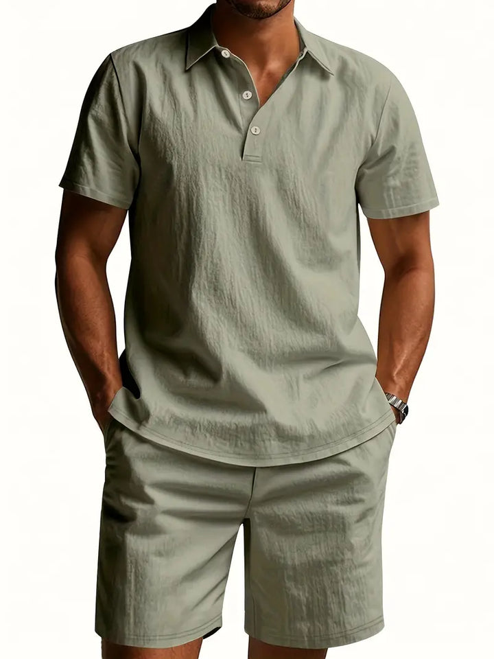 Herren Zweiteiler | Locker Geschnittenes Hemd und Shorts | Stilvoller Sommer-Look