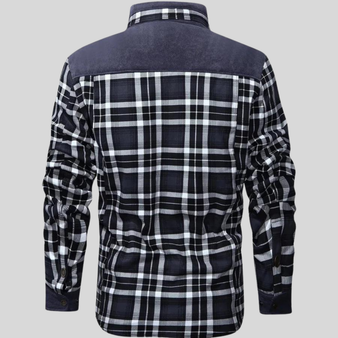 Fashionable Check Jacket for Men – Warm & Stylish