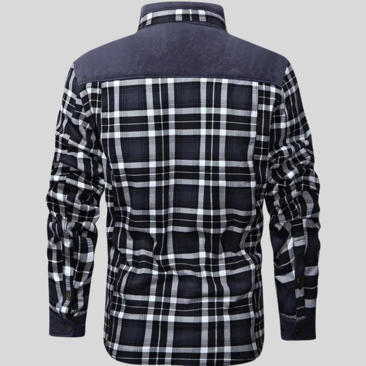 Fashionable Check Jacket for Men – Warm & Stylish