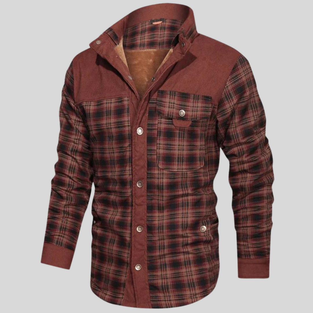 Fashionable Check Jacket for Men – Warm & Stylish