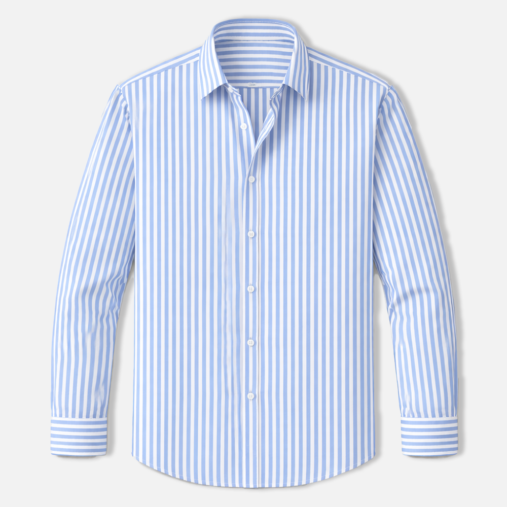 Herren Hemd mit Vertikalstreifen | Slim Fit Langarmhemd | Strukturierter Kragen | Gepflegter Alltagslook