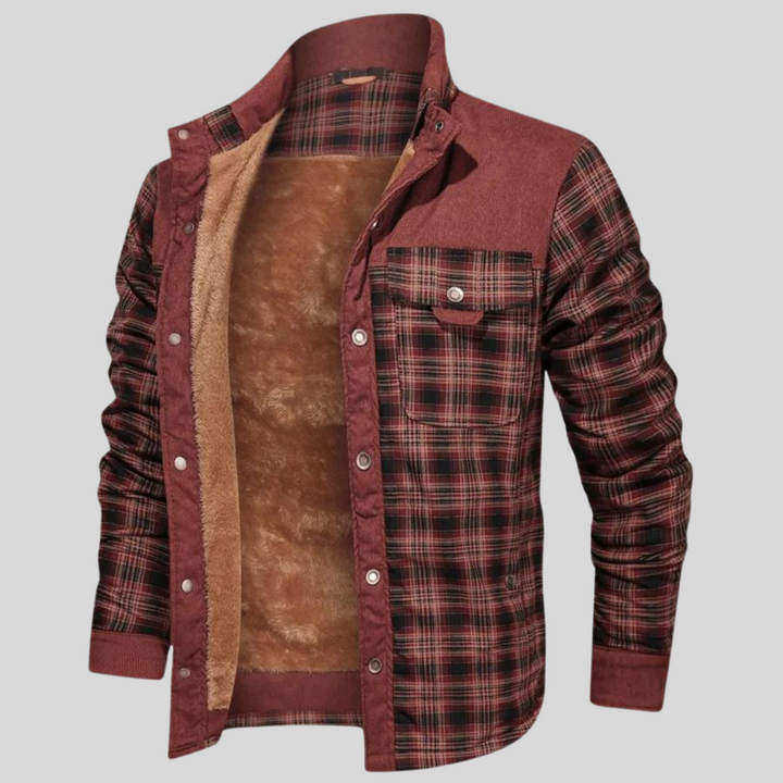 Fashionable Check Jacket for Men – Warm & Stylish