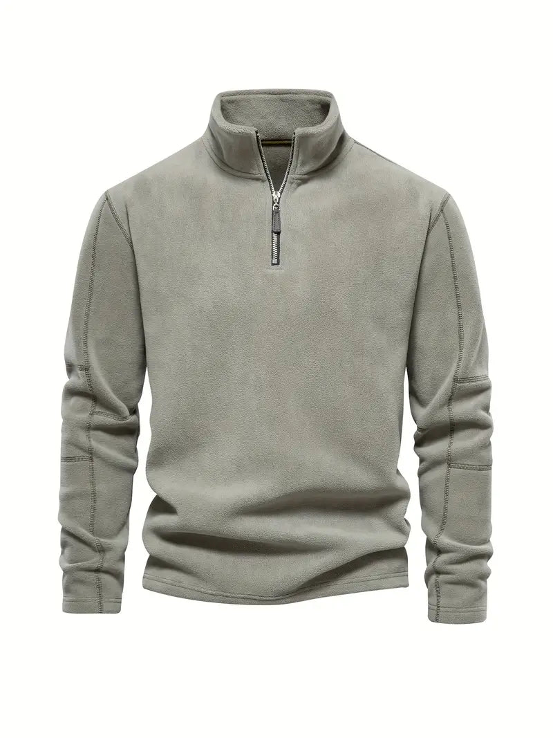 Corduroy Halb-Zip Pullover – Klassisch & Vielseitig