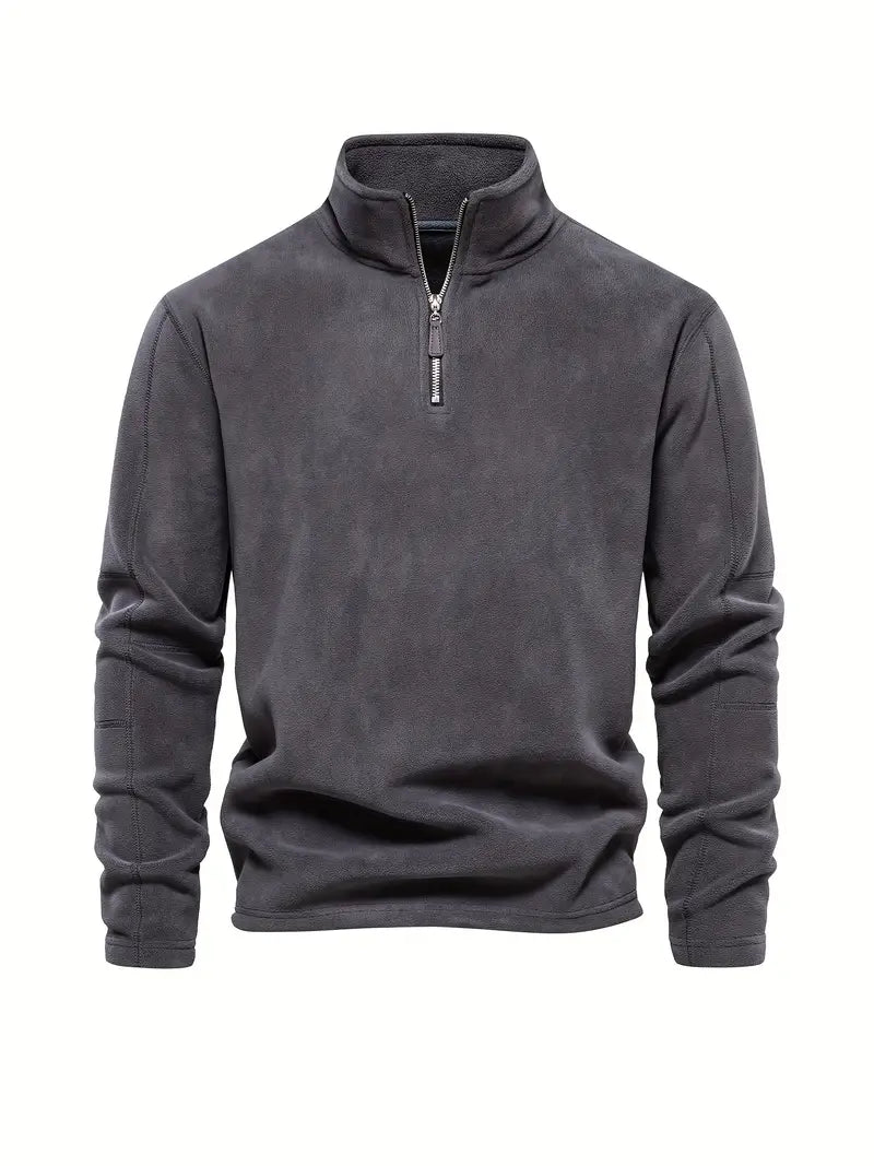 Corduroy Halb-Zip Pullover – Klassisch & Vielseitig