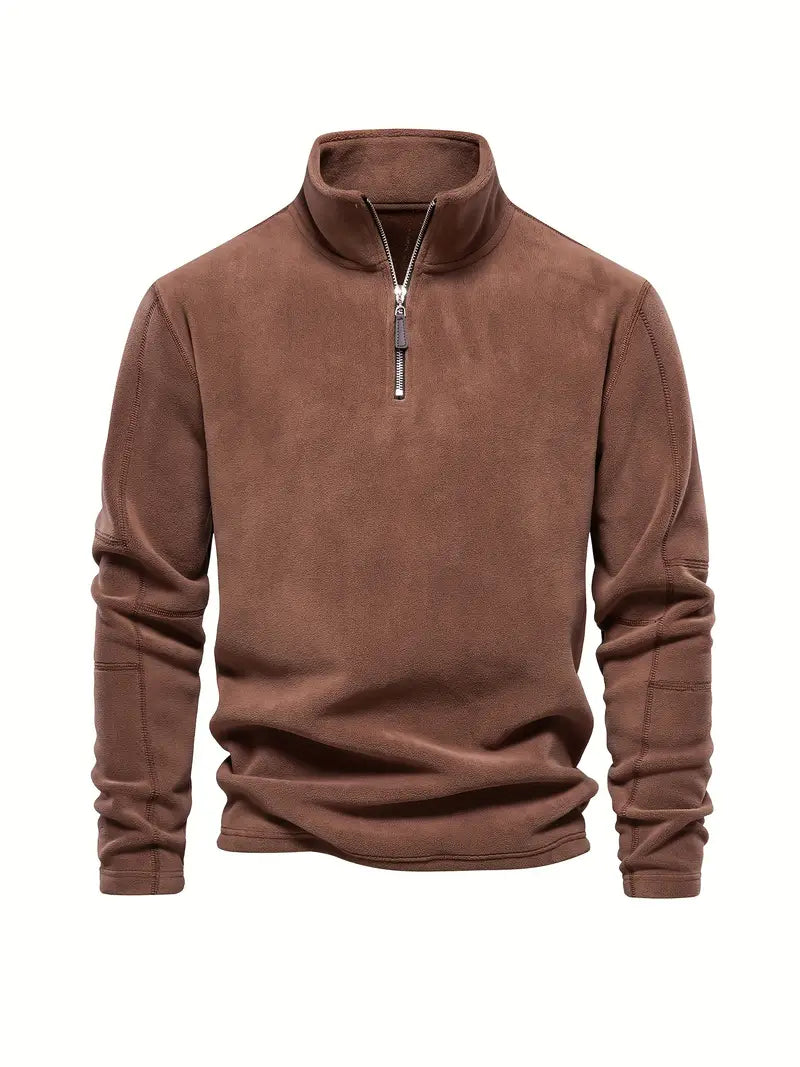 Corduroy Halb-Zip Pullover – Klassisch & Vielseitig