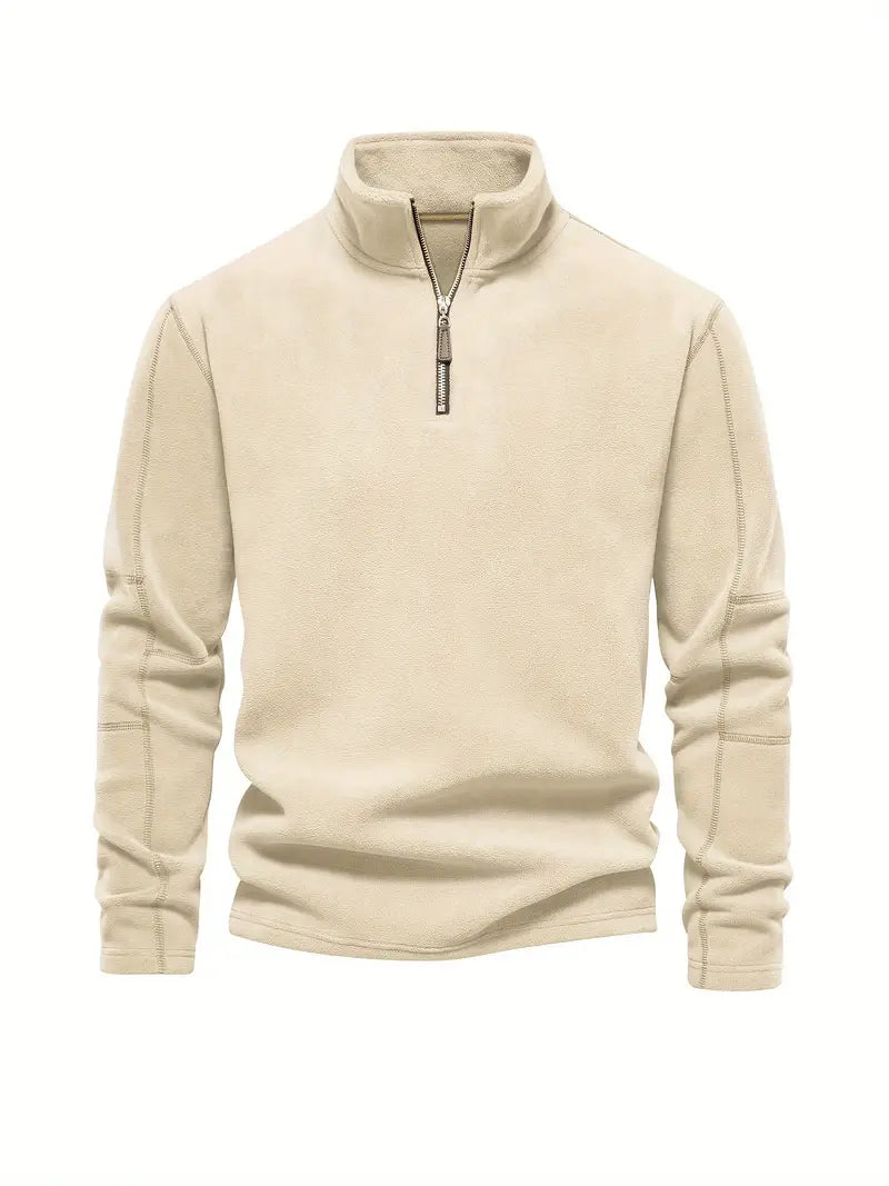 Corduroy Halb-Zip Pullover – Klassisch & Vielseitig