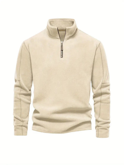 Corduroy Halb-Zip Pullover – Klassisch & Vielseitig