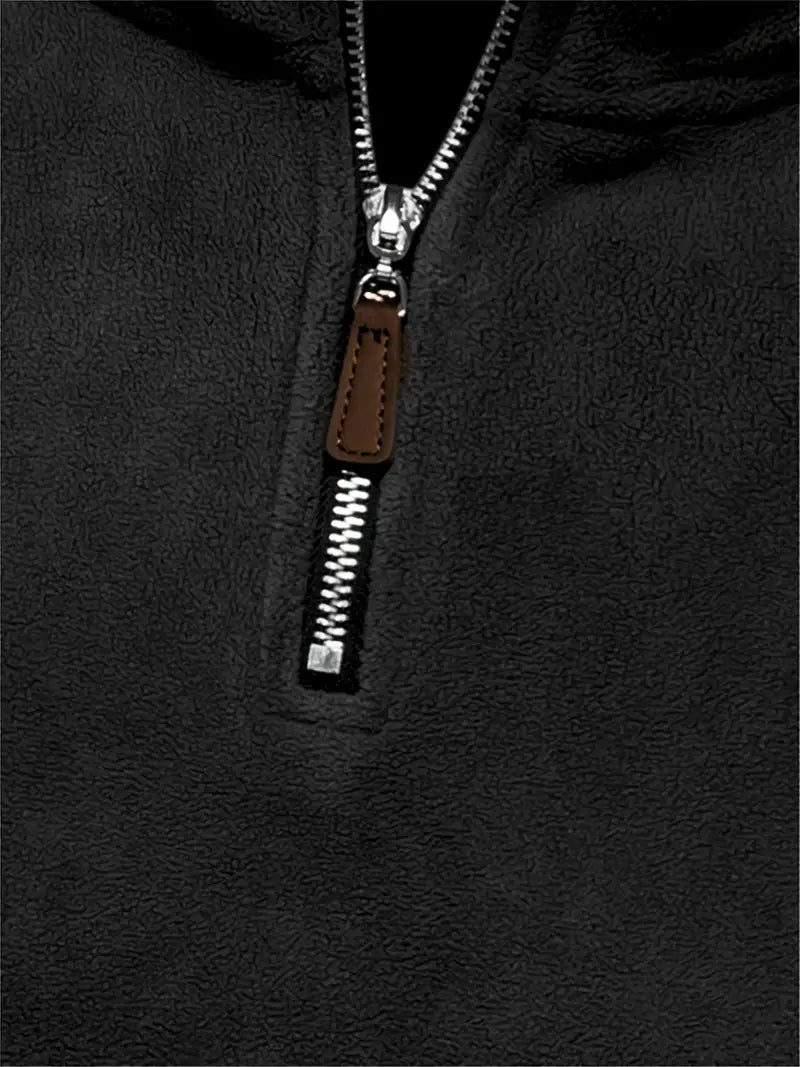 Corduroy Halb-Zip Pullover – Klassisch & Vielseitig