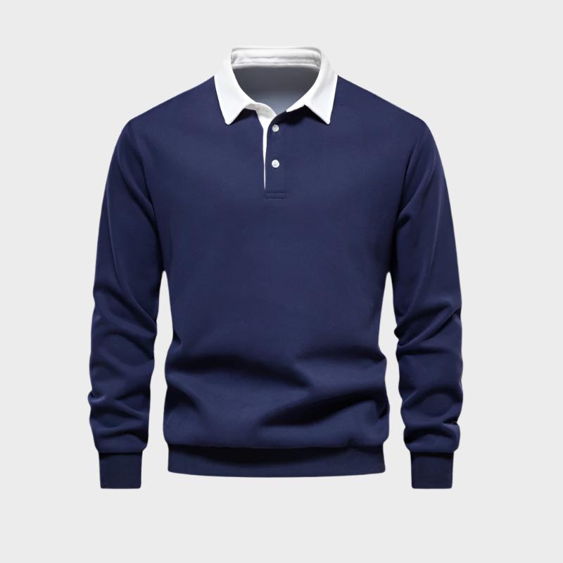 Elegant Polo Sweater for Men – Stylish & Comfortable