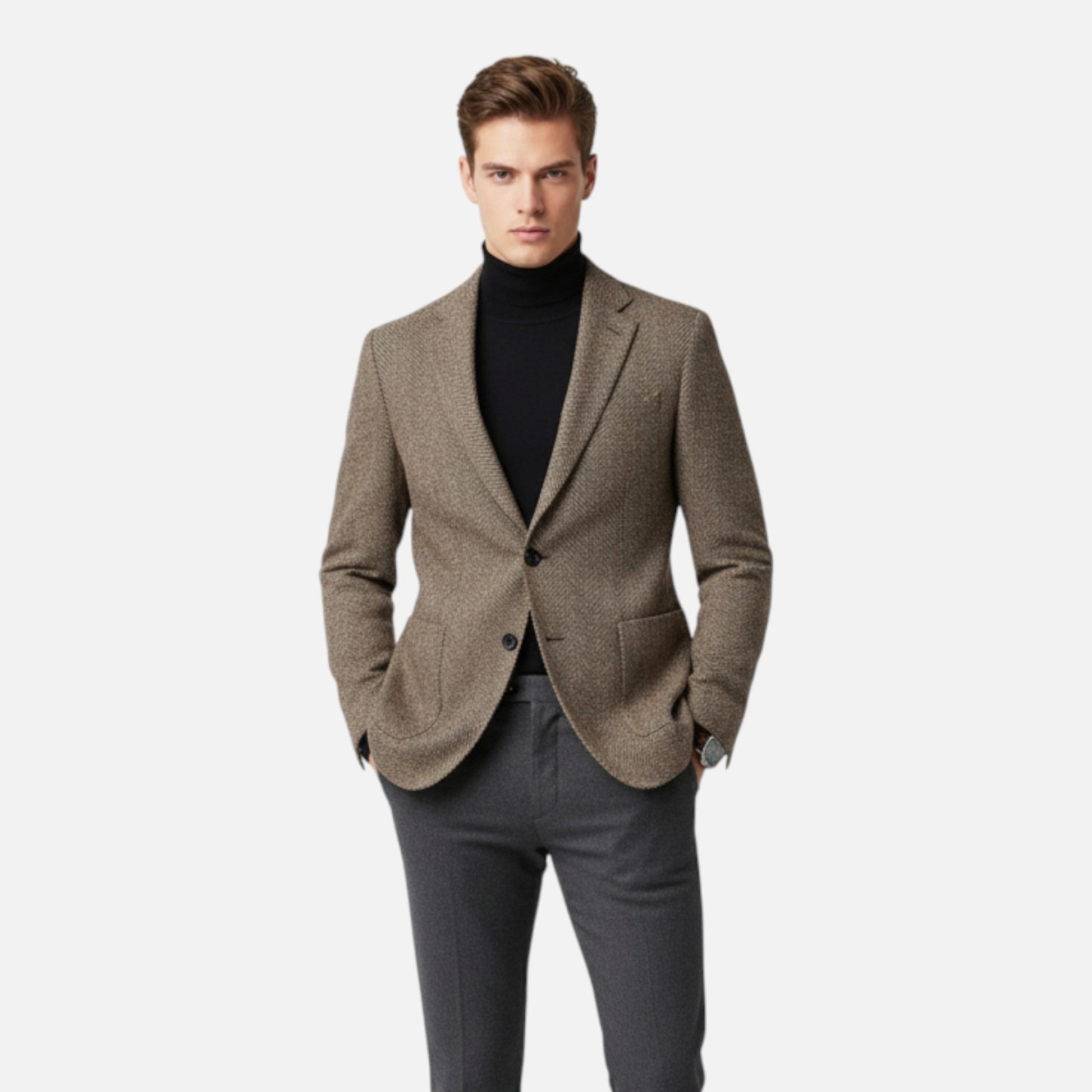 Herren-blazer Mit Langen Ärmeln Und Klassischer Passform | Formell