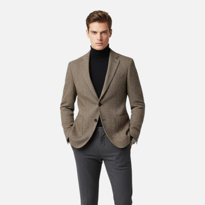 Herren-blazer Mit Langen Ärmeln Und Klassischer Passform | Formell