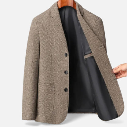 Herren-blazer Mit Langen Ärmeln Und Klassischer Passform | Formell