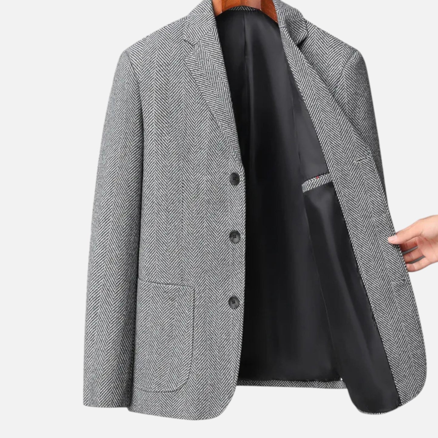 Herren-blazer Mit Langen Ärmeln Und Klassischer Passform | Formell