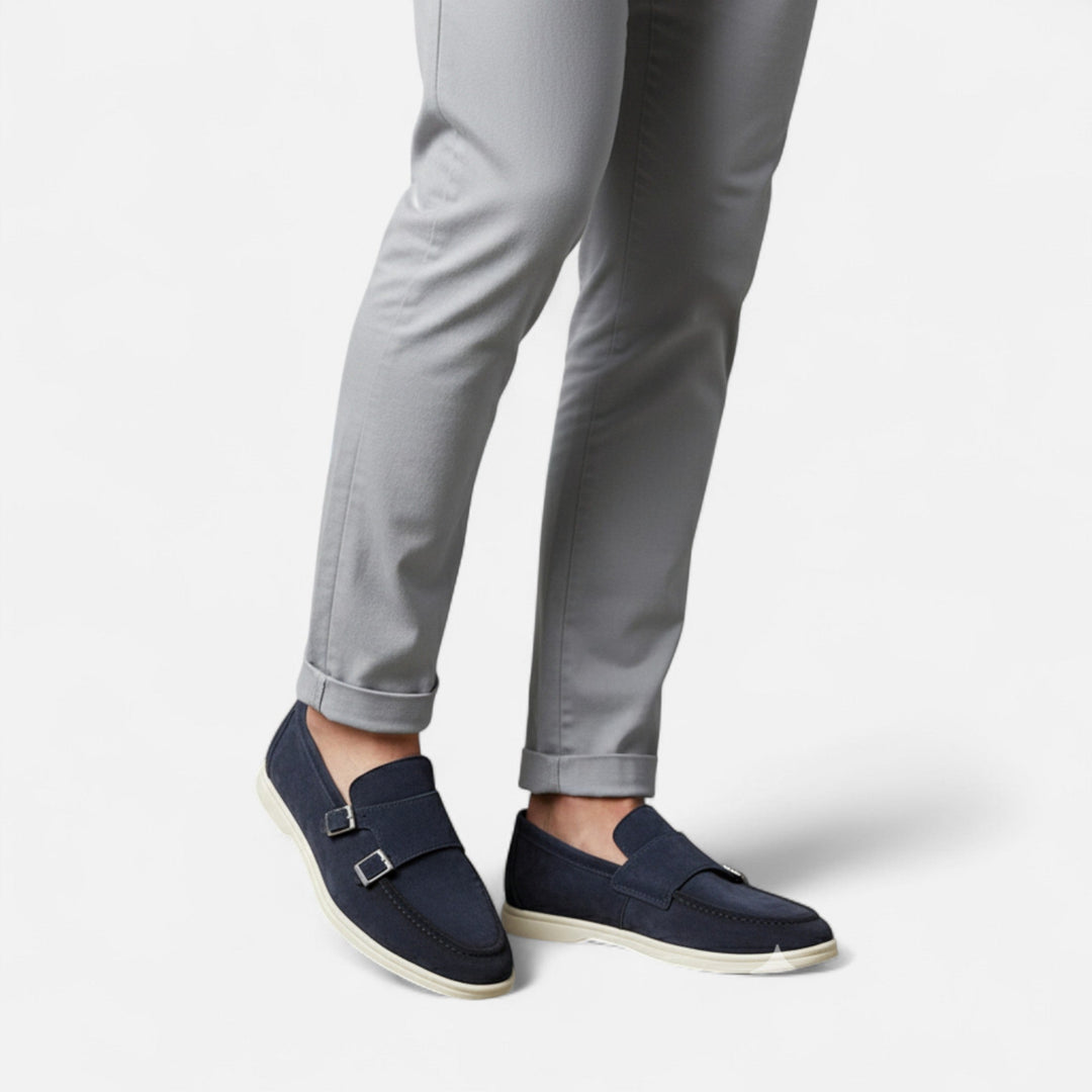 Herren Doppel-Schnallen Wildleder Loafer | Formal