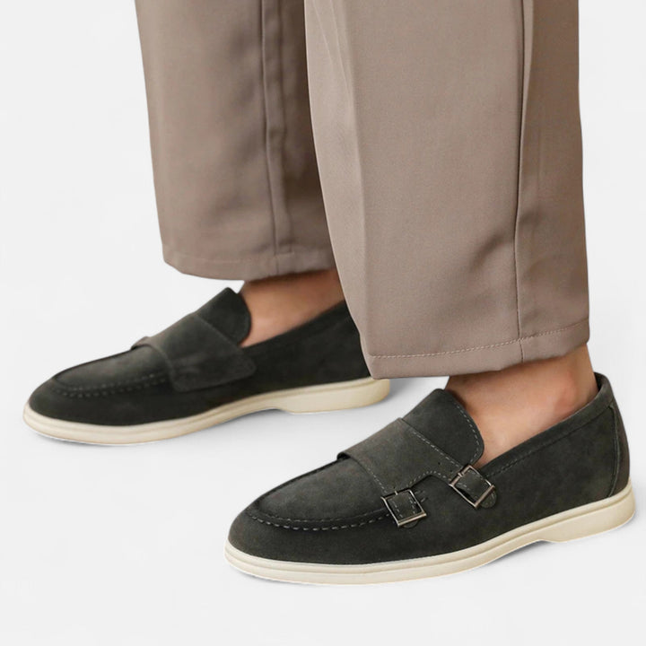 Herren Doppel-Schnallen Wildleder Loafer | Formal