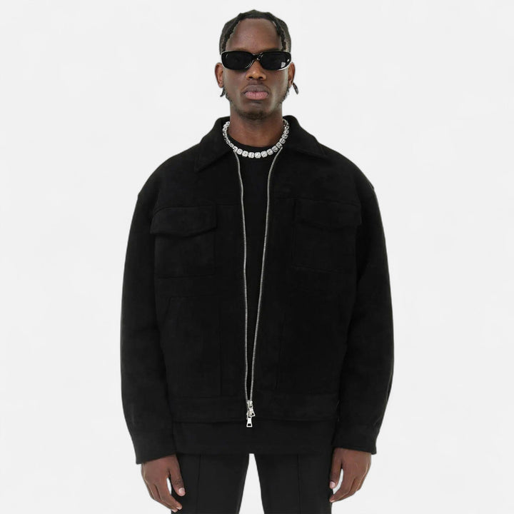 Herren Jacke mit Reißverschluss und Taschen | Langarm