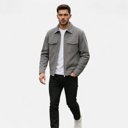 Herren Jacke mit Reißverschluss und Taschen | Langarm
