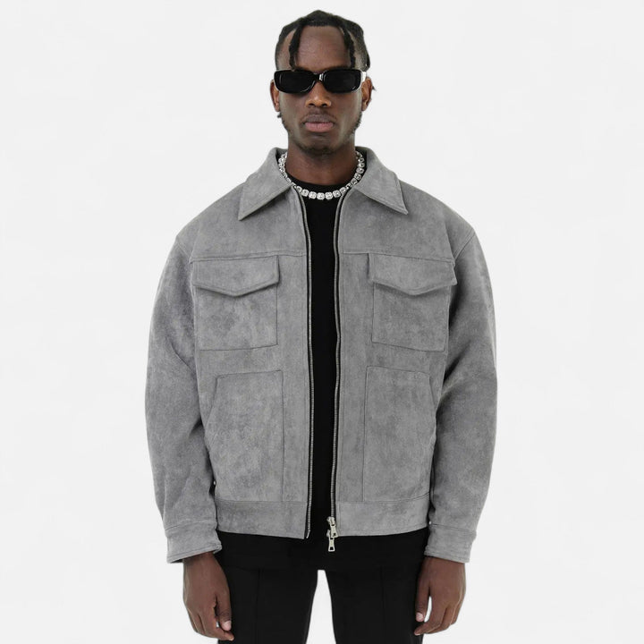 Herren Jacke mit Reißverschluss und Taschen | Langarm