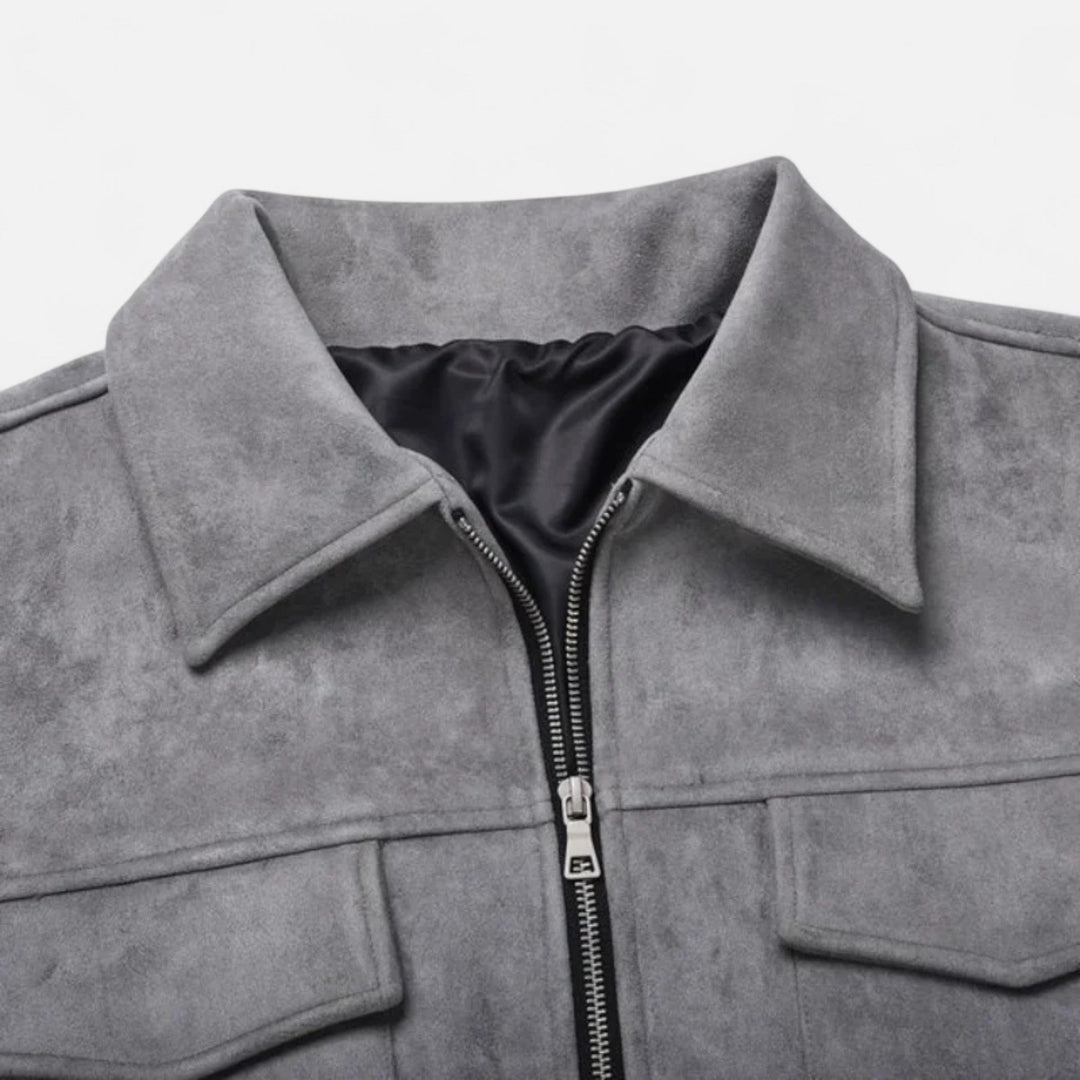 Herren Jacke mit Reißverschluss und Taschen | Langarm 