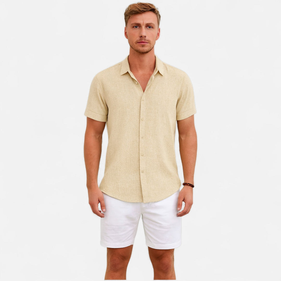 Herren Kurzarm Freizeit Hemd mit Knopfleiste | Sommer