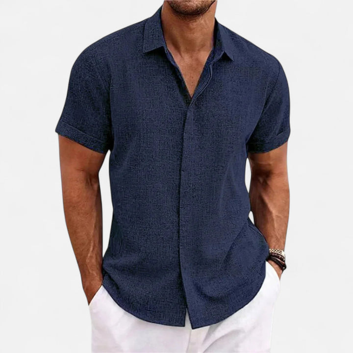 Herren Kurzarm Freizeit Hemd mit Knopfleiste | Sommer