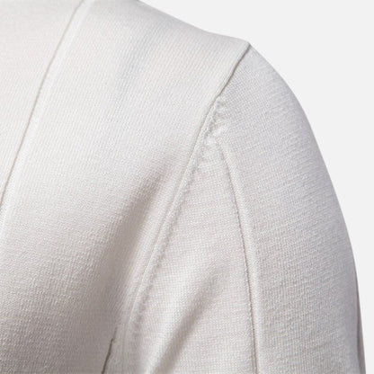 Herren Kurzarm Polohemd aus geripptem Strick | Mit Kragen