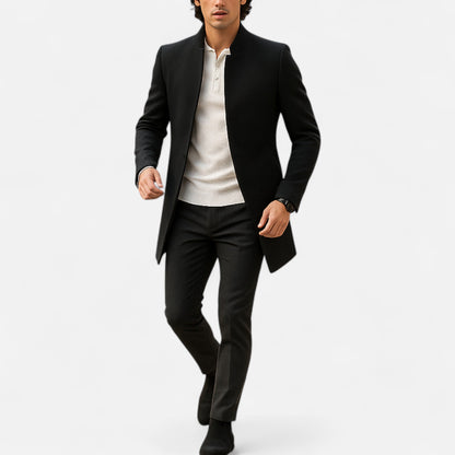 Herren Langarm Blazer ohne Verschluss | Lässig Stil