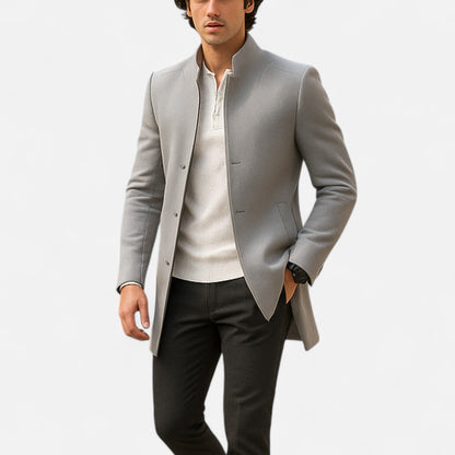 Herren Langarm Blazer ohne Verschluss | Lässig Stil
