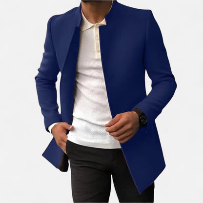 Herren Langarm Blazer ohne Verschluss | Lässig Stil
