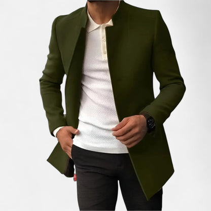 Herren Langarm Blazer ohne Verschluss | Lässig Stil