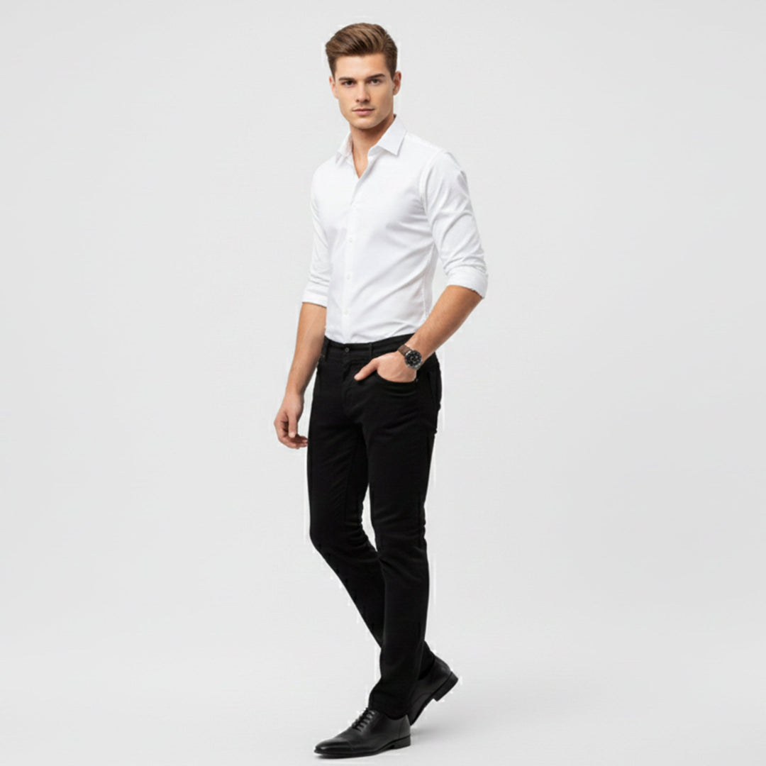 Herren Langarm Hemd mit Kragen | Formal