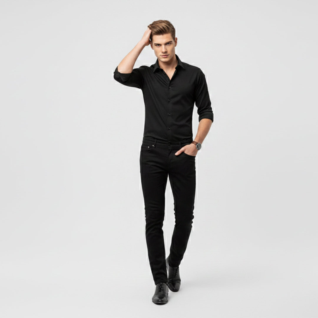 Herren Langarm Hemd mit Kragen | Formal