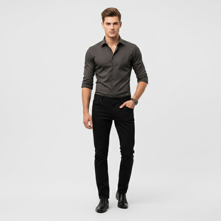 Herren Langarm Hemd mit Kragen | Formal